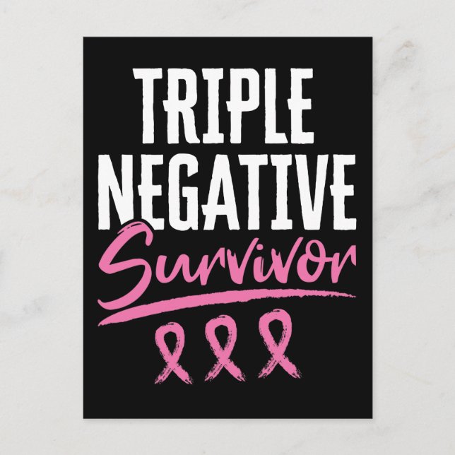 Triple Negative Survivor Brustkrebs TNBC Postkarte (Vorderseite)