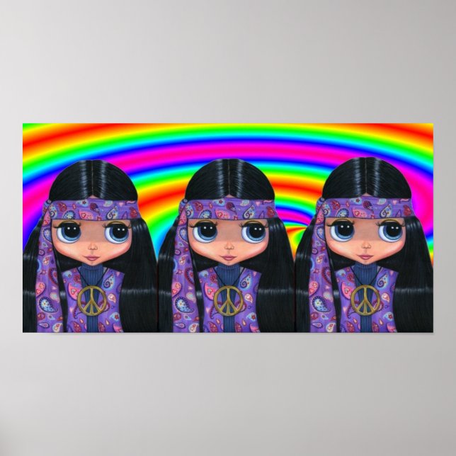 Triple Paisley Hippies Poster (Vorne)