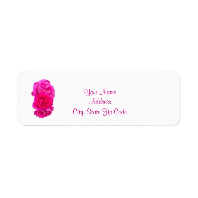 Triple Pink Roses , Return Address  (Vorne)