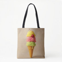 Triple Scoop Delight - Ice Cream All-over Tote Bag