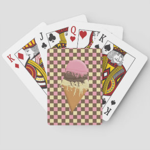 Triple-Scoop Ice Cream Cone Playing Cards Spielkarten