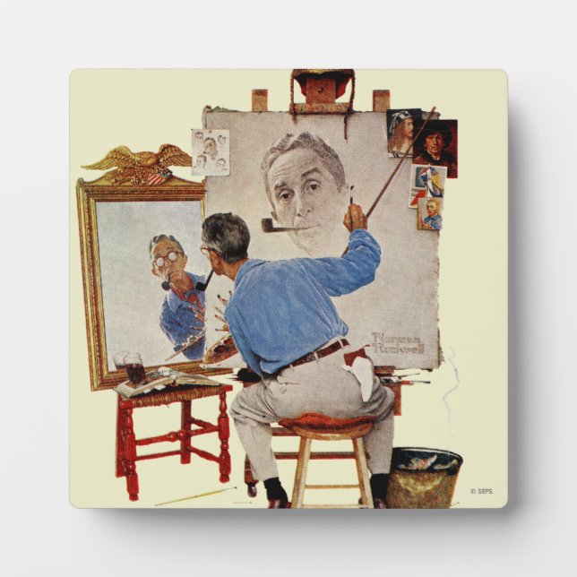 Triple Self-Portrait Fotoplatte (Vorderseite)