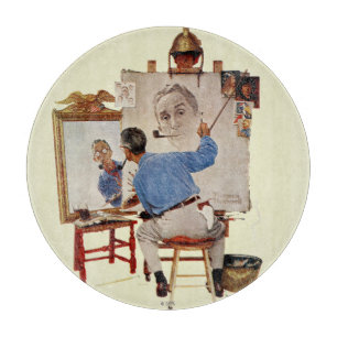 Triple Self-Portrait Schneidebrett