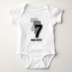 Triple Seven Grafik – Minimalistische Moderne Kuns Baby Strampler