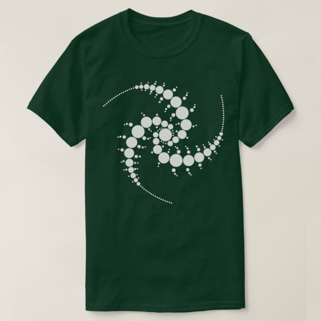 Triple Spiral Crop Circle White T-Shirt (Design vorne)