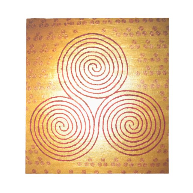 Triple Spiral Labyrinth Notizblock (Vorderseite)