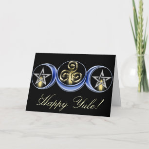 Triple Spiral Lunar Moon Card Feiertagskarte