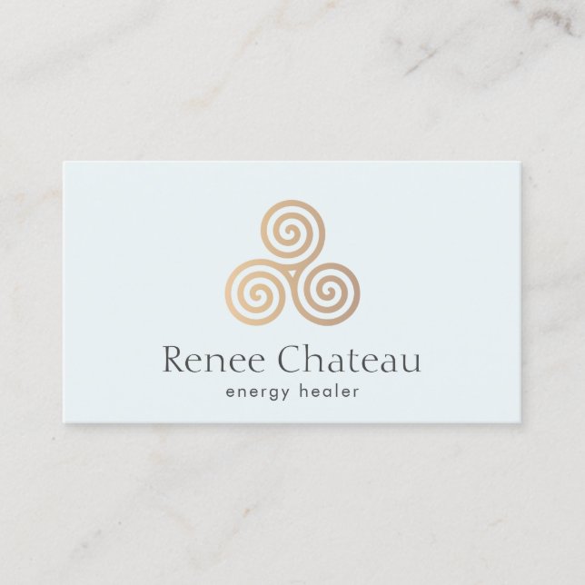 Triple Spiral oder Celtic Triskele Symbol Visitenkarte (Vorderseite)