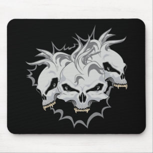 Triple Terror Skulls Mousepad