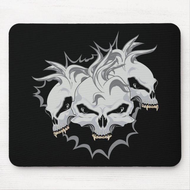 Triple Terror Skulls Mousepad (Vorne)