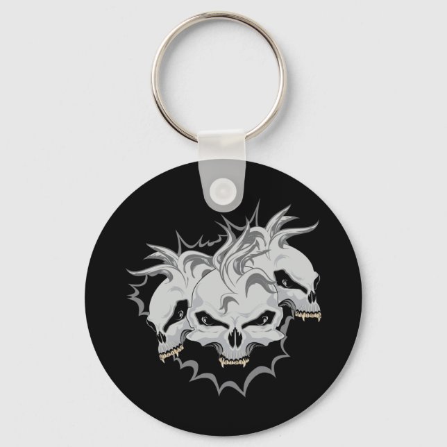 Triple Terror Skulls Schlüsselanhänger (Vorderseite)