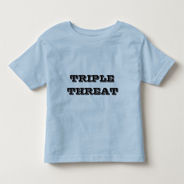 Triple Threat lustige Kinder T - Shirt (Vorderseite)