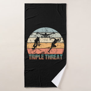 Triple Threat - Triathlet Badehandtuch