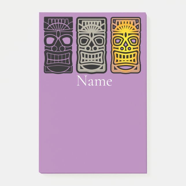 Triple Tiki Skulpturen Thunder_Cove Post-it Klebezettel (Vorderseite)
