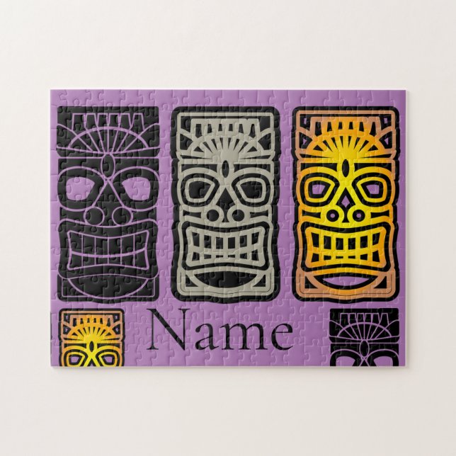 Triple Tiki Skulpturen Thunder_Cove Puzzle (Horizontal)