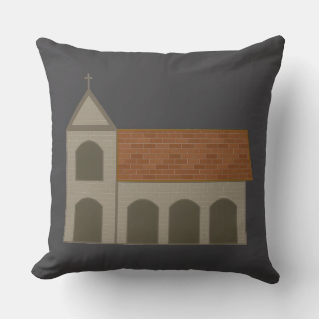 Triple Tree Saxon Church Cushion Kissen (Vorderseite)