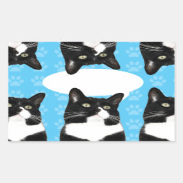 Triple Trouble Cat Custom Fun Art Design Rechteckiger Aufkleber
