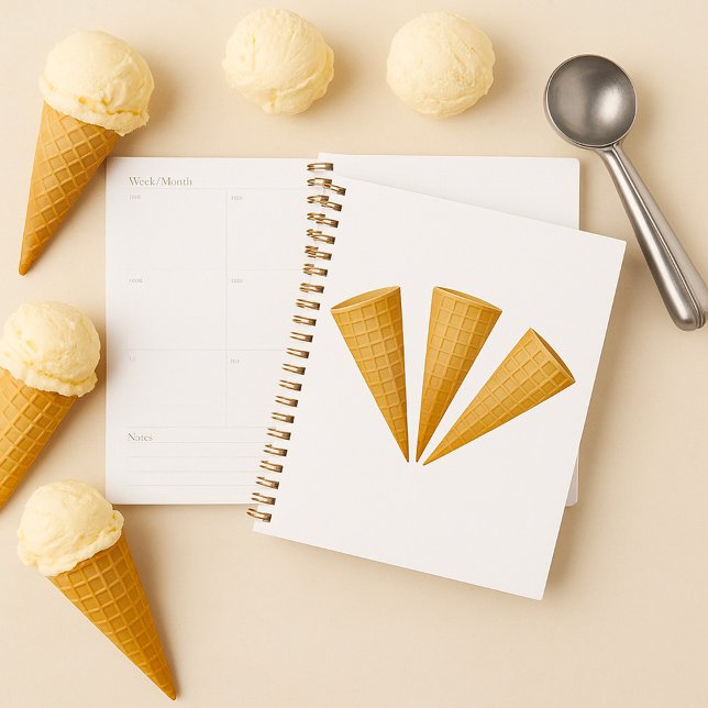 Triple Waffle Ice Cream Cone Summer Dessert Planer (Von Creator hochgeladen)