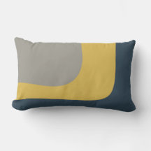 Triple Wave Minimalistisch Muster Mustard Navy Gra