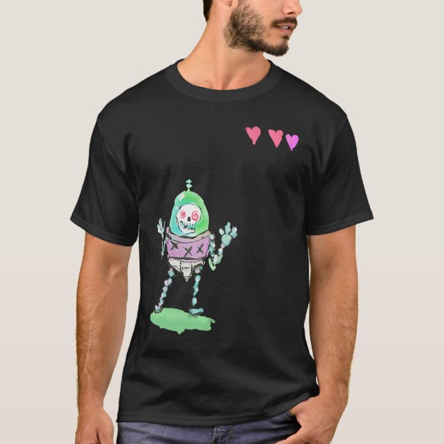 Triple X Skeleton Roboter mit Lebensgefühl T-Shirt (Vorderseite)