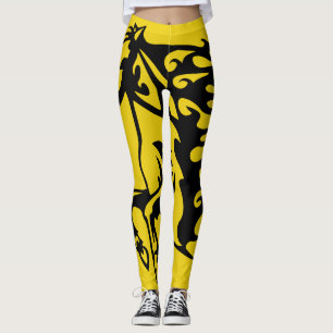 Triple Yellow Pony Bronco Leggings