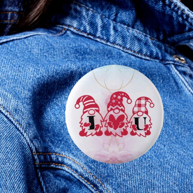 Triplet-Liebe: Ich Liebe Sie drei Gnomen-Taste Button (Von Creator hochgeladen)