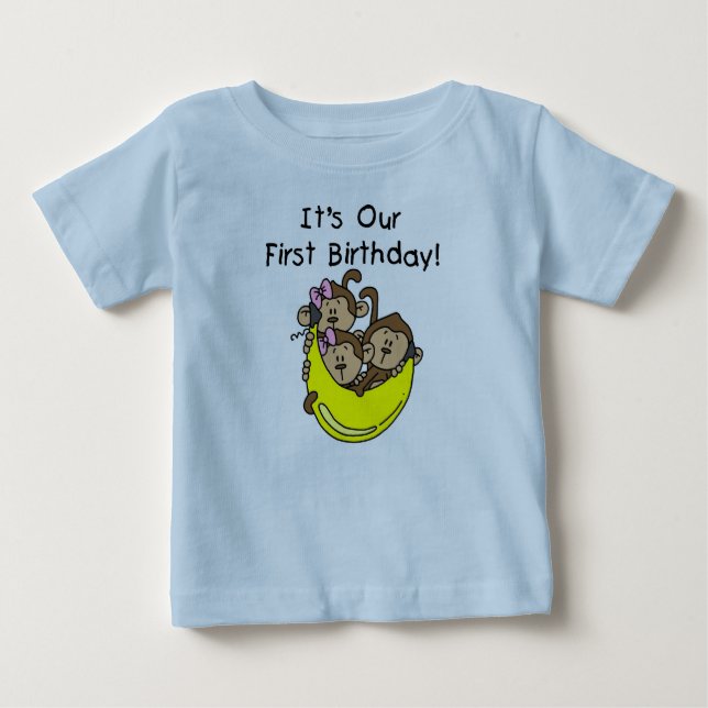 Triplets 1. - Zwei Girls One Boy Tshirts und Gesch (Vorderseite)