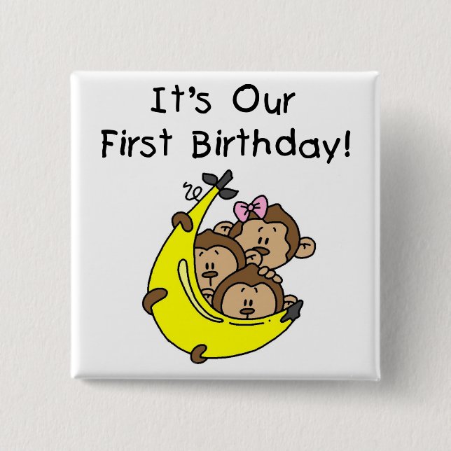 Triplets 1 - Zwei Jungs, ein Mädchen Button (Vorderseite)