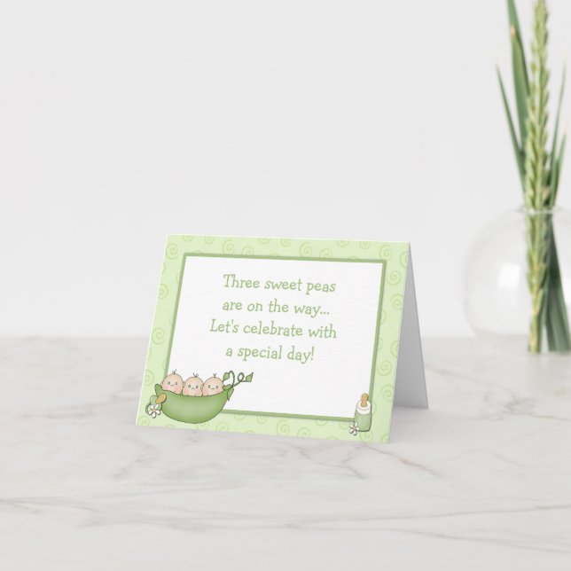 Triplets Baby Showeinladung Einladung (Vorderseite)