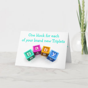 TRIPLETS=DREIFACHE LIEBE=DREIFACHE GRATULIERUNGEN KARTE