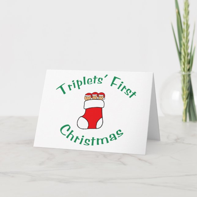 Triplets Erste Weihnachten - Strumpf (kein Datum) (Vorderseite)