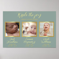 Triplets gebären neue Eltern Geschenkwand Dekorati