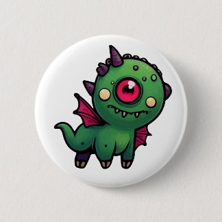 Tripod the Misfit Monster Button - Quirky One Eye