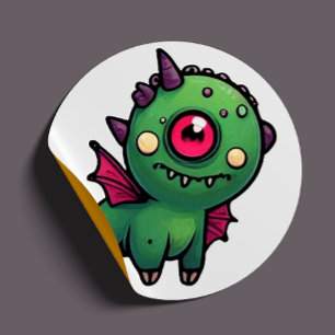 Tripod the Misfit Monster Sticker - Quirky One Eye