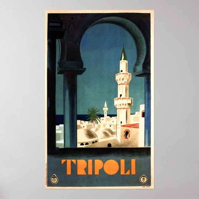 TRIPOLI LIBYA Naher Osten Kunst, Dichtung und Musi Poster (Vorne)