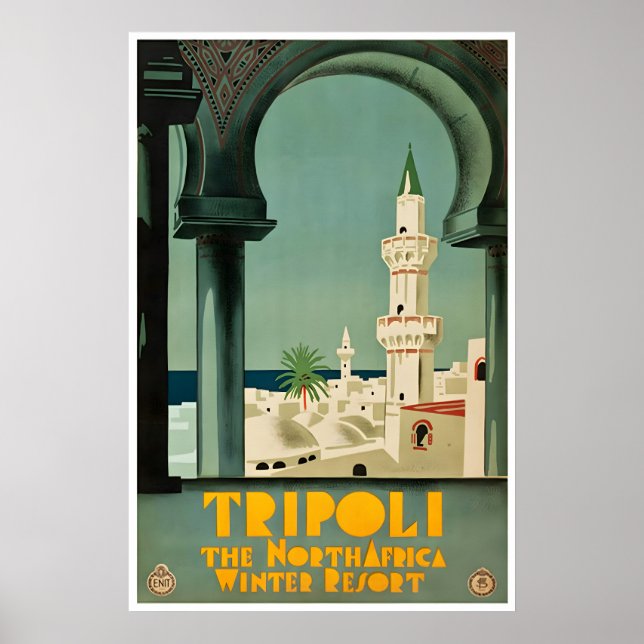 Tripoli Libyen Poster Nahost-Reise Kunstprint (Vorne)