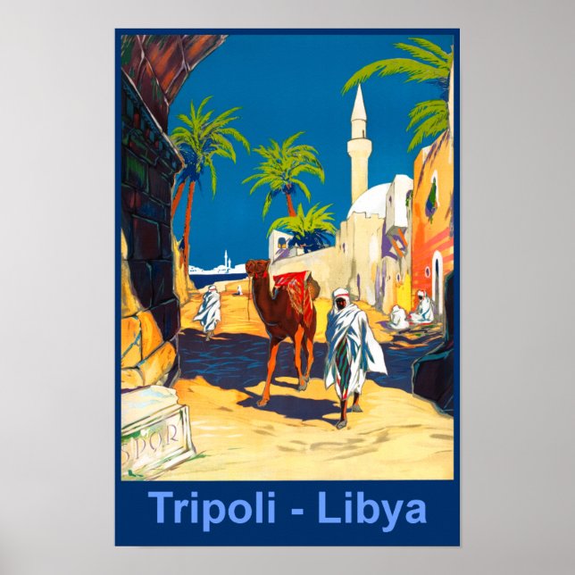 Tripolis, libysches Retroposter Poster (Vorne)