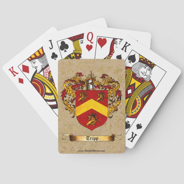 Tripp Schild der Arme Spielkarten (Rückseite)
