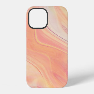 trippe Marmorwirbel-Print Pfirsich Rosa iPhone 12 Hülle