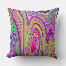 Trippelgelb und rosa Abstrakte Groovy Retro Art