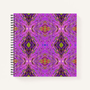 Trippelrosa und Lila Abstraktes Muster Notizbuch