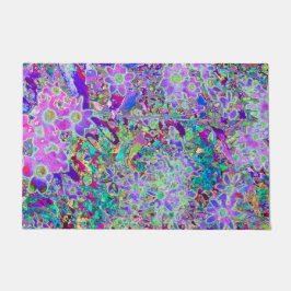 Trippige, Abstrakte Rosa- und Lilatönen Fußmatte