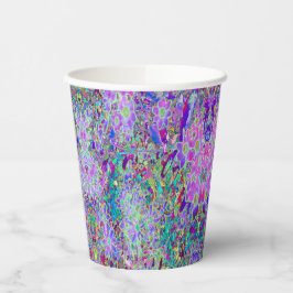 Trippige, Abstrakte Rosa- und Lilatönen Pappbecher