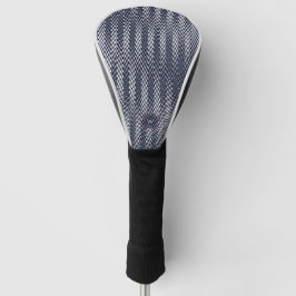 Trippige Abstrakte Schwarz-Weiß-Streifen, monograv Golf Headcover