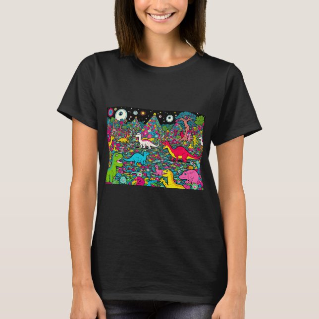 trippige Dinos T-Shirt (Vorderseite)