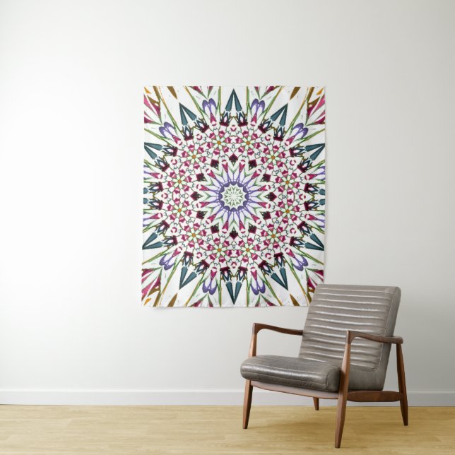 Trippiges Blume-Design Wandteppich (Beispiel)