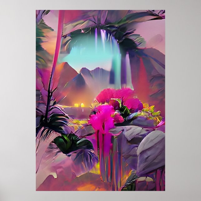 Tripping Balls Art - Psychedelic Places Poster (Vorne)