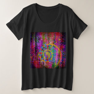Trippy-Abstrakt Große Größe T-Shirt