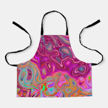 Trippy Abstrakt Magenta Rainbow Colors Retro Art