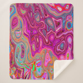 Trippy Abstrakt Magenta Rainbow Colors Retro Art Sherpadecke